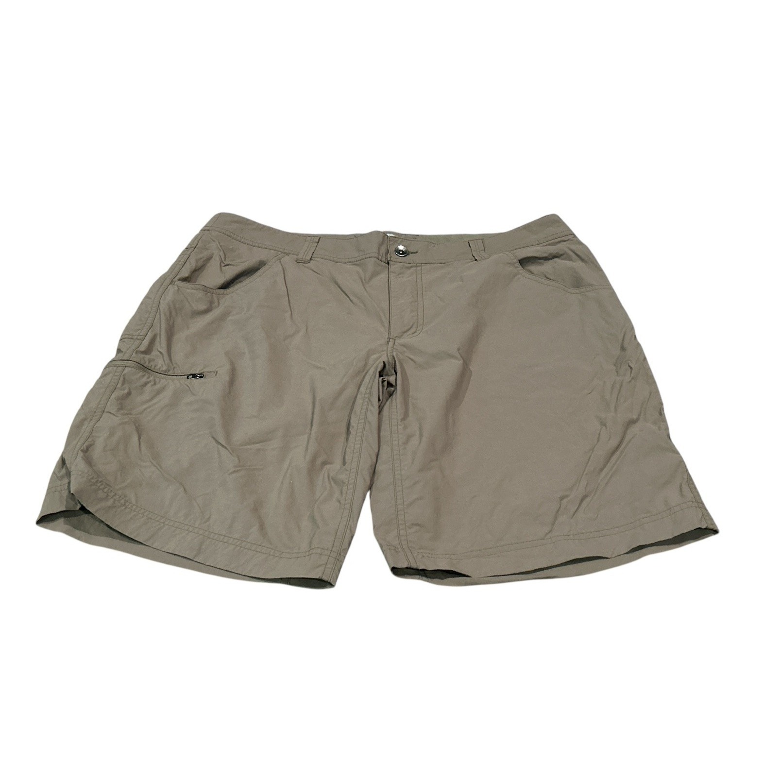 Marmot Mens Nylon Blend Shorts 38/Xxl Stretch Performance Brown Euc
